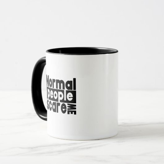 Normale Leute kümmern sich um mich - lustiges Zita Tasse (Vorderseite Links)