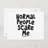 Normale Leute kümmern sich um mich Postkarte (Vorne/Hinten)
