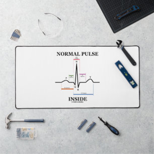 Normale Pulse im Herzrhythmus Elektrokardiogramm Schreibtischunterlage