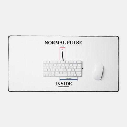 Normale Pulse im Herzrhythmus Elektrokardiogramm Schreibtischunterlage (Tastatur & Maus)
