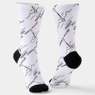 Normale Pulse im Herzrhythmus Elektrokardiogramm Socken