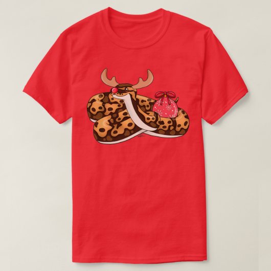 Normaler Ball Python Weihnachtsausgabe 1 T-Shirt (Design vorne)