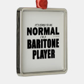 Normaler Baritone Player Silbernes Ornament (Rechts)