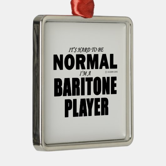 Normaler Baritone Player Silbernes Ornament (Rechts)