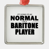 Normaler Baritone Player Silbernes Ornament (Vorne)