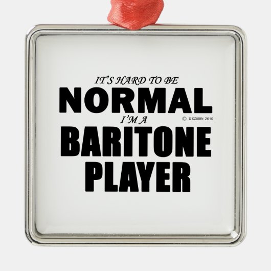 Normaler Baritone Player Silbernes Ornament (Vorne)