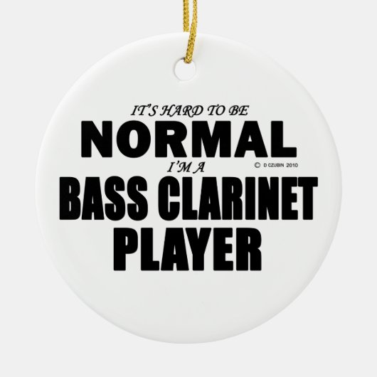 Normaler Bass Klarinettenspieler Keramik Ornament (Vorne)