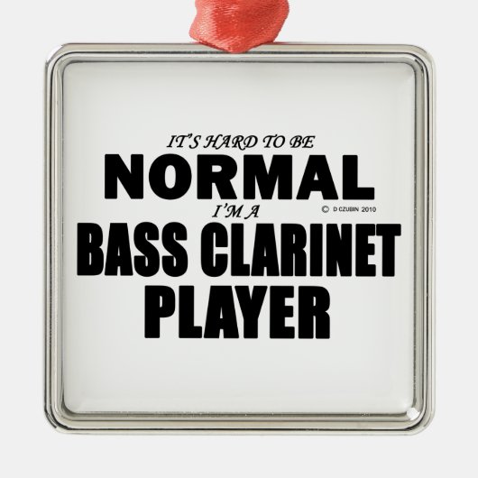 Normaler Bass Klarinettenspieler Ornament Aus Metall (Vorne)