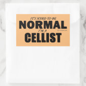Normaler Cellist Rechteckkleber Rechteckiger Aufkleber (Tasche)