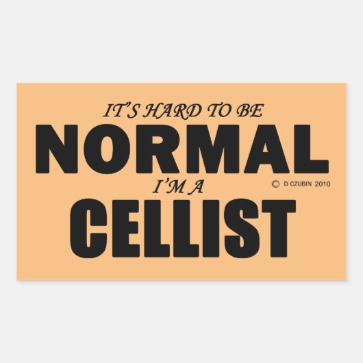 Normaler Cellist Rechteckkleber Rechteckiger Aufkleber (Vorderseite)