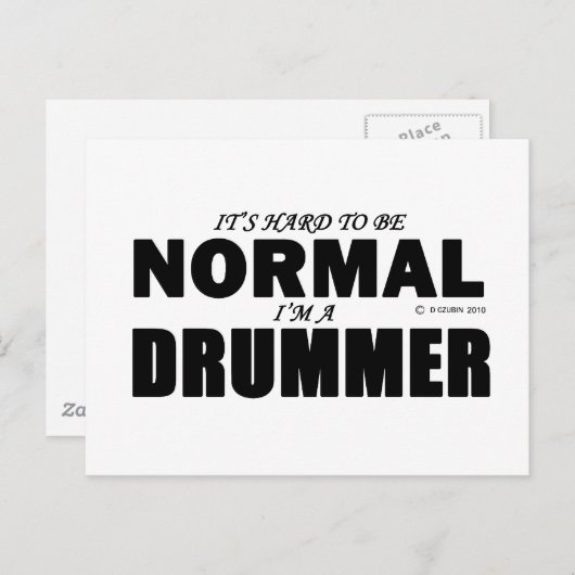 Normaler Drummer Postkarte (Vorne/Hinten)