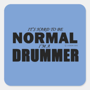 Normaler Drummer Square Sticker
