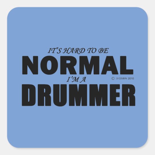 Normaler Drummer Square Sticker (Vorderseite)