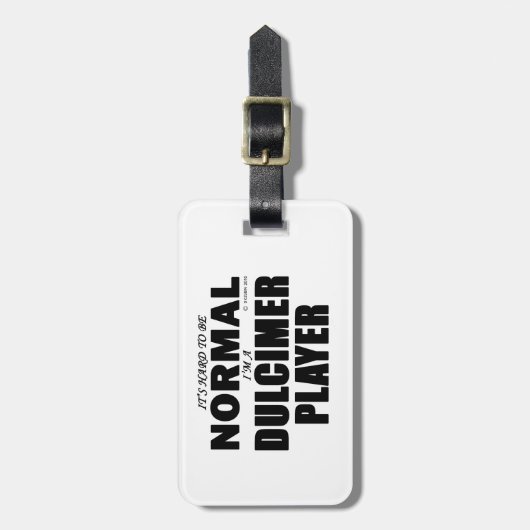 Normaler Dulcimer-Player Gepäckanhänger (Vorderseite vertikal)