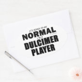 Normaler Dulcimer-Player Ovaler Aufkleber (Umschlag)