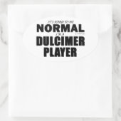 Normaler Dulcimer-Player Ovaler Aufkleber (Tasche)
