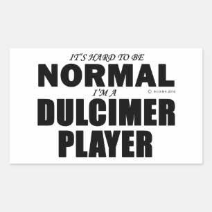 Normaler Dulcimer-Player Rechteckiger Aufkleber