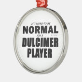 Normaler Dulcimer-Player Silbernes Ornament (Links)