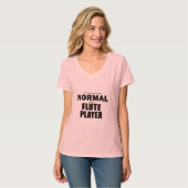 Normaler Flute Player T-Shirt (Vorderseite Vollansicht)