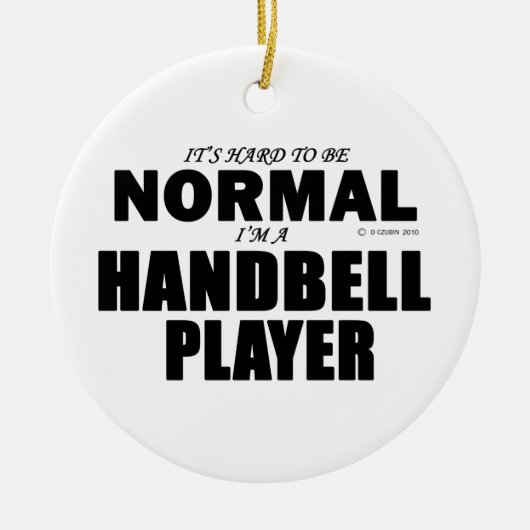 Normaler Handbell-Player Keramik Ornament (Vorne)