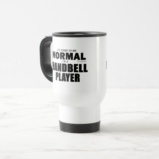 Normaler Handbell Player Travel Mug Reisebecher (Vorderseite Links)