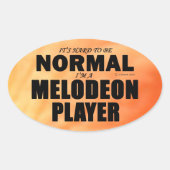 Normaler Melodeon Player Oval Sticker (Vorderseite)