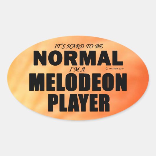 Normaler Melodeon Player Oval Sticker (Vorderseite)