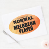 Normaler Melodeon Player Oval Sticker (Umschlag)