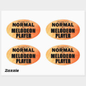 Normaler Melodeon Player Oval Sticker (Blatt)