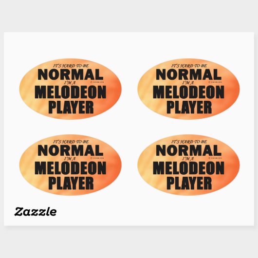 Normaler Melodeon Player Oval Sticker (Blatt)