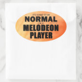 Normaler Melodeon Player Oval Sticker (Tasche)