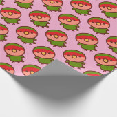 Normaler Pfirsichgesichtchen-Liebesvogel Geschenkpapier (Ecke)
