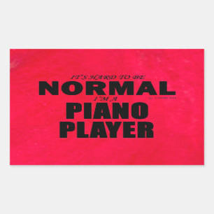 Normaler Piano Player Rechteckkantsticker Rechteckiger Aufkleber