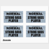 Normaler String Bass Player Rechteckkantsticker Rechteckiger Aufkleber (Blatt)