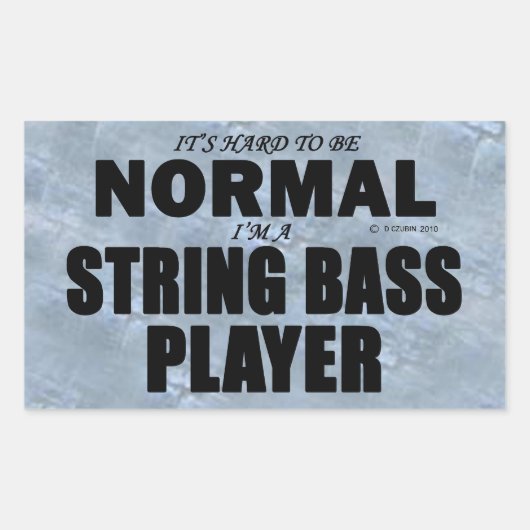 Normaler String Bass Player Rechteckkantsticker Rechteckiger Aufkleber (Vorderseite)