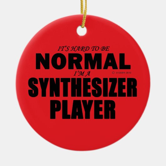 Normaler Synthesizer-Player Keramik Ornament (Vorne)