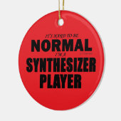 Normaler Synthesizer-Player Keramik Ornament (Links)