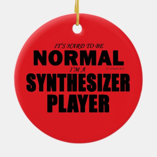 Normaler Synthesizer-Player Keramik Ornament (Hinten)