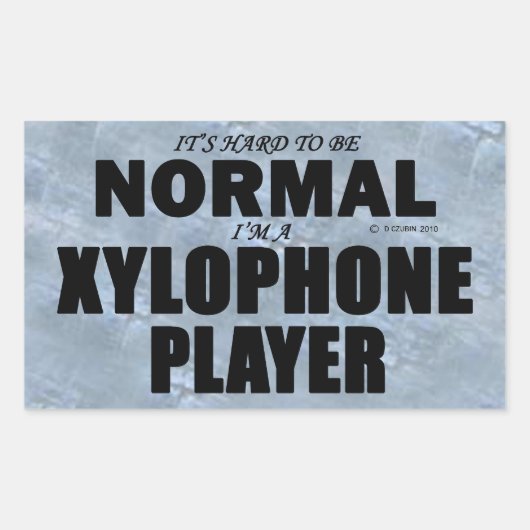 Normaler Xylophon Player Rechteckiger Aufkleber (Vorderseite)