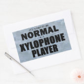 Normaler Xylophon Player Rechteckiger Aufkleber (Umschlag)