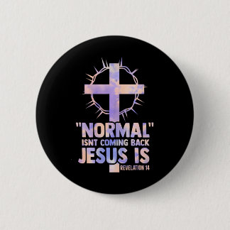 Normalerweise ist das Zurückkommen von Jesus kreuz Button