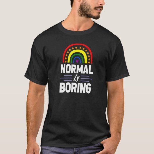 Normalerweise kommt ein langweiliger Gay Pride mit T-Shirt (Vorderseite)