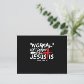 Normalerweise kommt es nicht zurück, aber Jesus is Ankündigungspostkarte (Stehend Vorderseite)