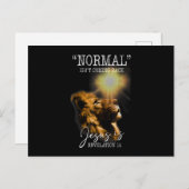 Normalerweise kommt es nicht zurück, aber Jesus is Ankündigungspostkarte (Vorne/Hinten)