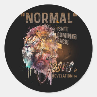 Normalerweise kommt es nicht zurück, aber Jesus is Runder Aufkleber