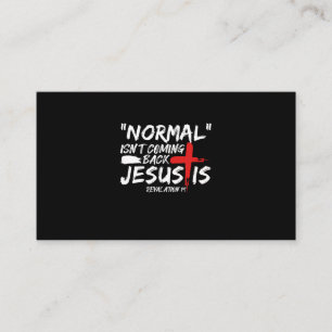 Normalerweise kommt es nicht zurück, aber Jesus is Visitenkarte