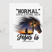 Normalerweise kommt Jesus nicht zurück für Pferdef Dankeskarte (Vorne/Hinten)