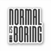 Normalerweise langweilig aufkleber (Vorderseite)