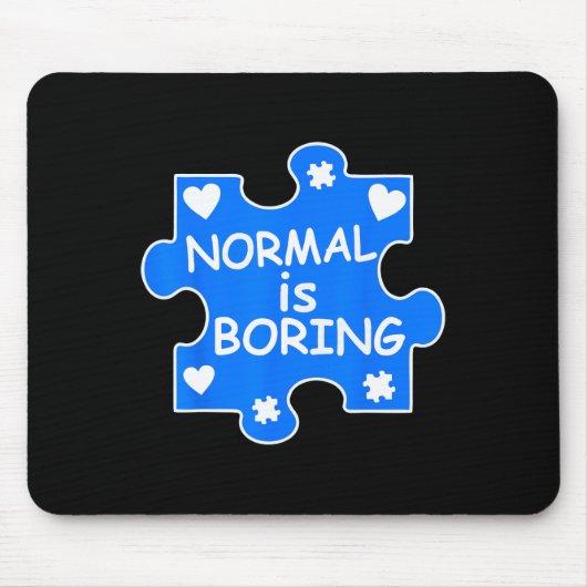 Normalerweise langweilig Autismus Blue Puzzle Piec Mousepad (Vorne)