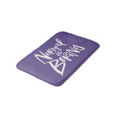 Normalerweise langweilig Buchstaben Ultra-Violet L Badematte (Schrägansicht)